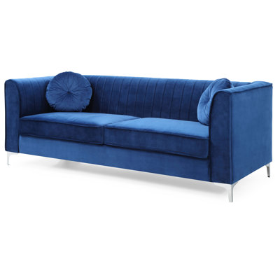 Delray 87in Sofa, Navy Blue