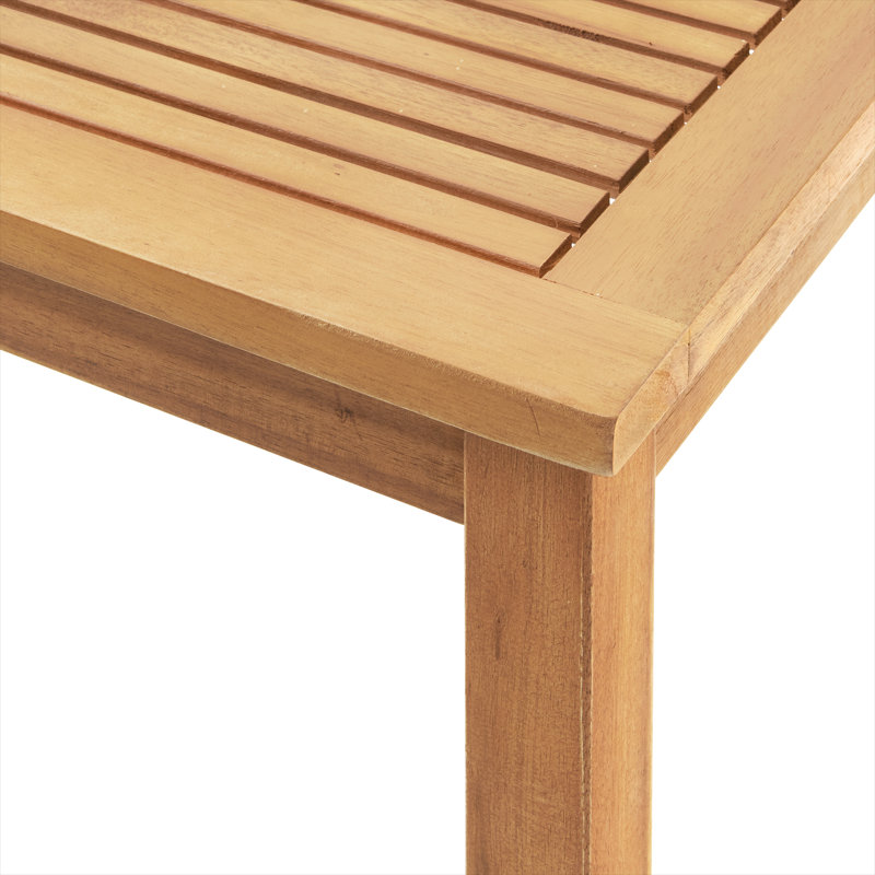 Barre 3-Piece Acacia Wood and Black Woven Outdoor Bistro Set