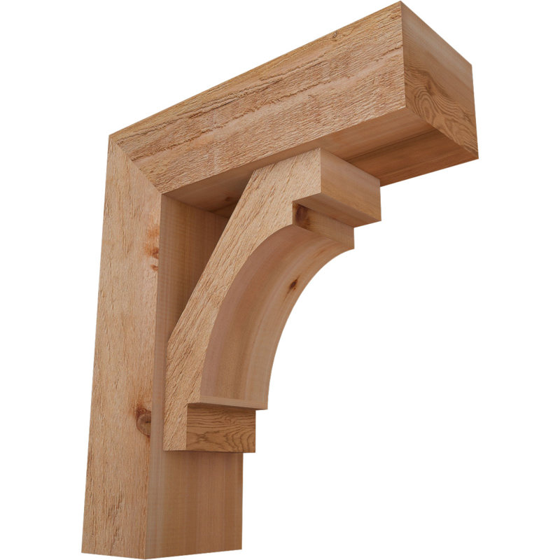 Support Merced Block avec support décalé, 28 x 24, Cèdre rouge occidental de l 8 po (scié brut)