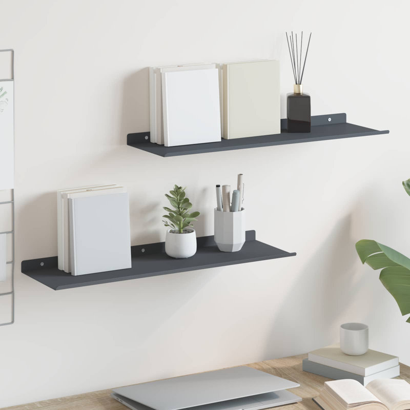 Steel Floating Shelf, Anthracite