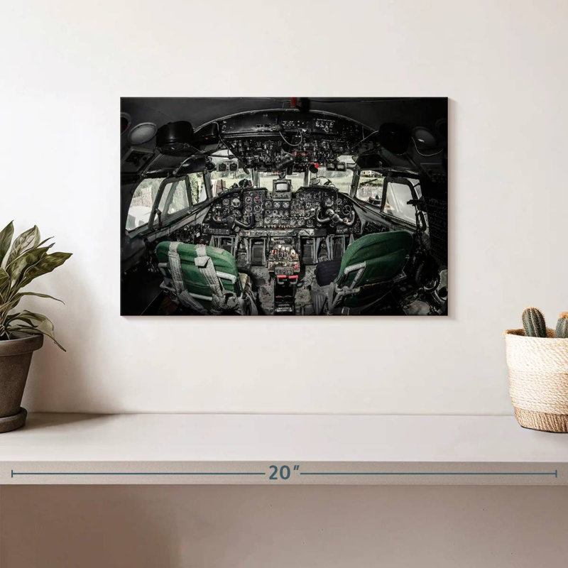 Cockpit d'avion Mehar Retro, H 8 po x l 12 po