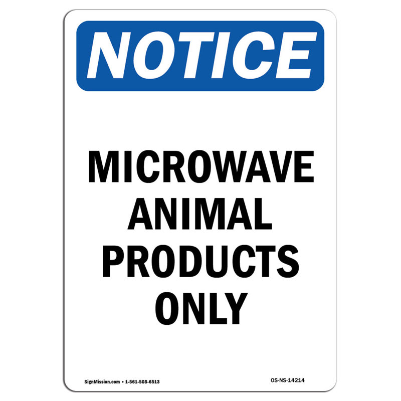Plaque de micro-onde pour animaux seulement