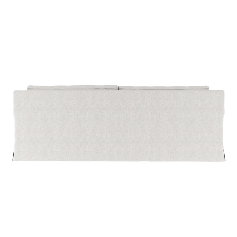 Ludlow Rolled-Arm Skirted Daybed, Weathered, Vintage Leather Alabaster