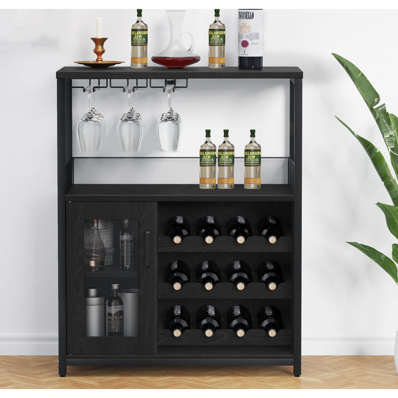 35.1 cm Wine Bar Cabinet, Black