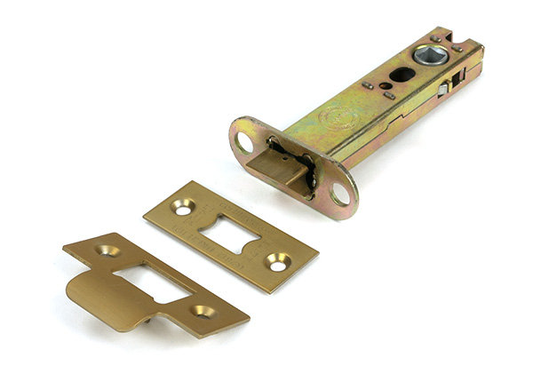 Polished Chrome 4" Heavy Duty Latch, Satin Brass