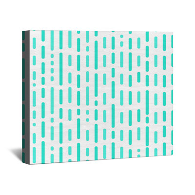 Toile de galerie à lignes verticales turquoise en plusieurs tailles