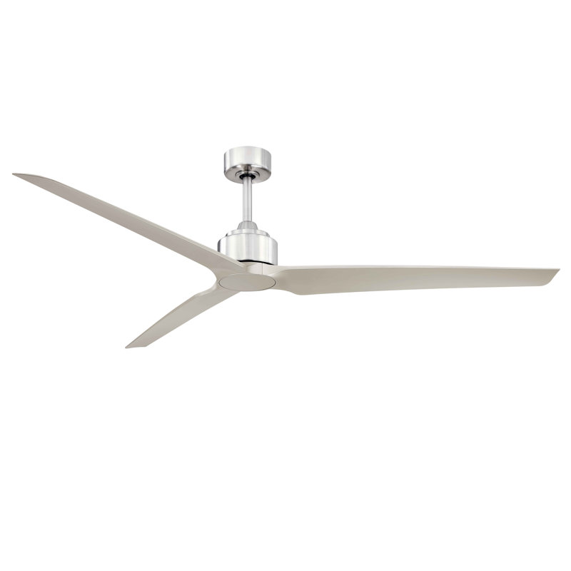 TriAire Custom Indoor/Outdoor Ceiling Fan DC Motor- Brushed Nickel, 15.92'' H X 64'' W X 64'' D, Brushed Nickel
