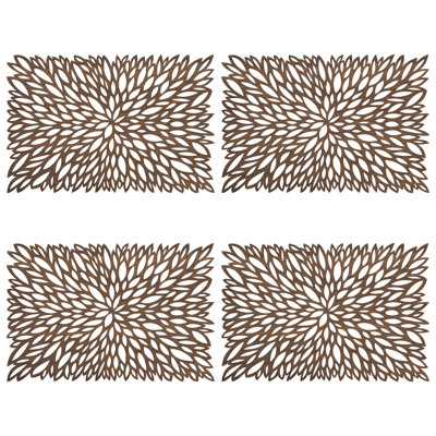 Ensemble de 4 napperons rectangulaires laser