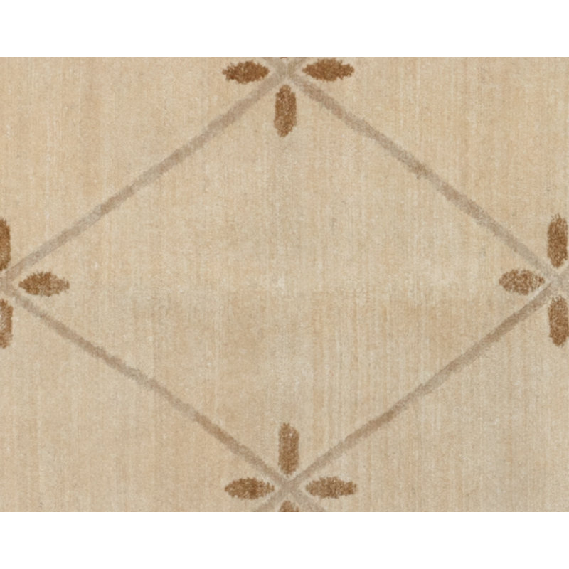 Geometric Area Rug in Beige/Brown, Rectangle 3' x 5'