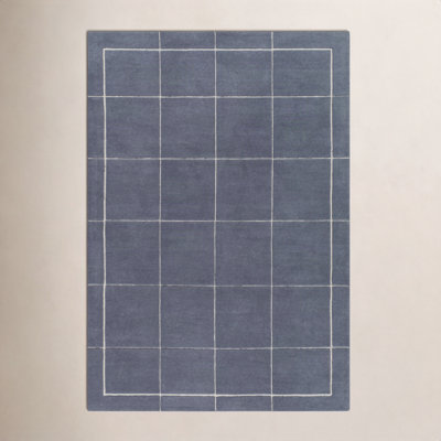 Mallory Hand-Tufted Blue Geometric Rug