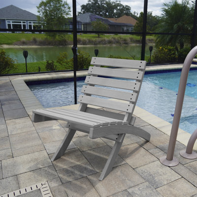 Chaise de patio pliante en PEHD entièrement assemblé Grandcourt