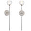 Luminaire pour meuble-lavabo en cristal d'inspiration rose - charme campagnard avec fabrication en fer, nickel-1099457406