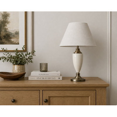 Brashears 56Cm Cream Antique Classic Table Lamp
