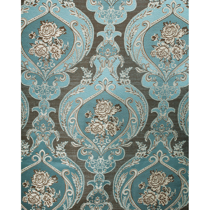 Panneau de rideau simple obscurcissant en polyester Vanwert, Bleu