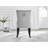 Edzard Dining Table in White High Gloss & Chrome with 4 Edward Velvet Dining Chairs : Black Leg-599091864