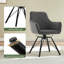 49cm H Velvet Upholstered Metal Armchair-762581882