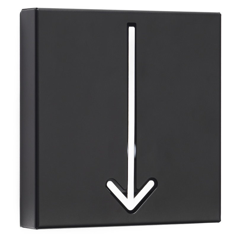 Wall Wall Hook, Black powder-coated/Chrome