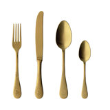 Diana Flatware Set - 24 Pieces - Black Gold