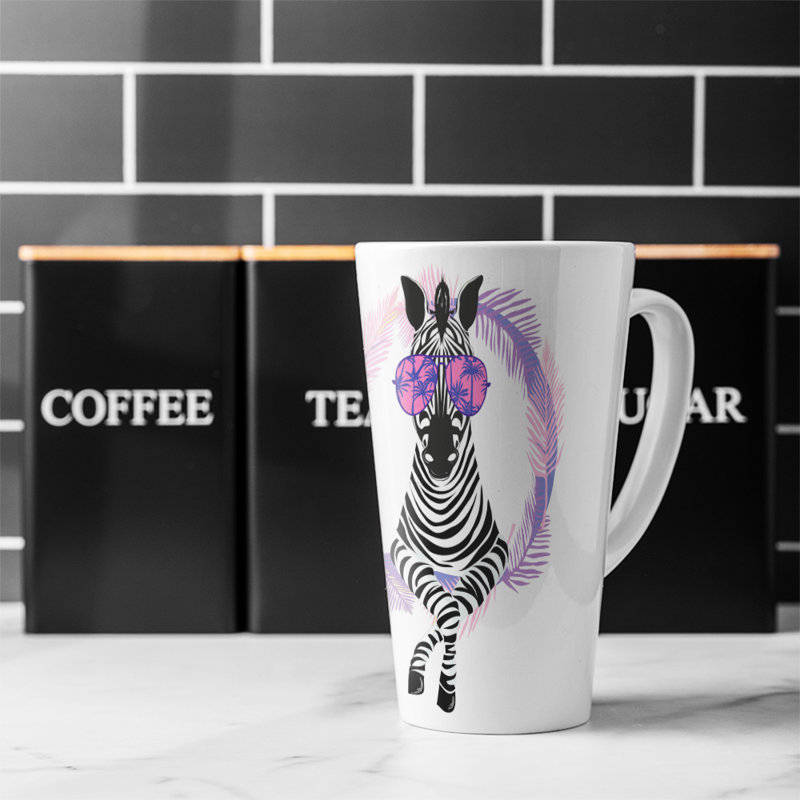 Zebra Latte Mug