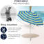 Parasol de plage portatif et réglable-111460308