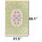 Spring Green Chintz Floral Oval Medallion Area Rug-123297285