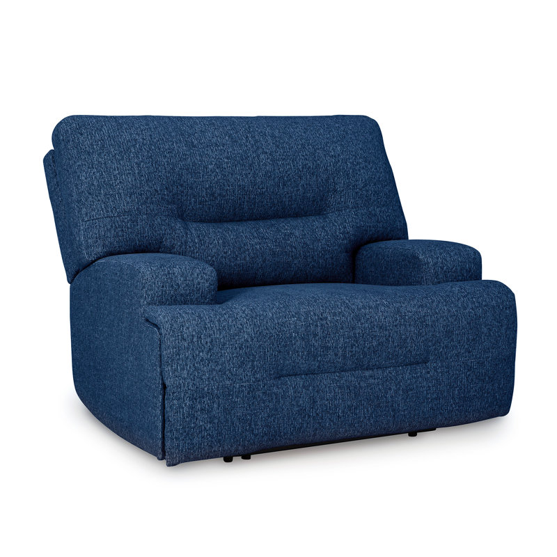 Fauteuil inclinable électrique surdimensionné Acklen, Bleu