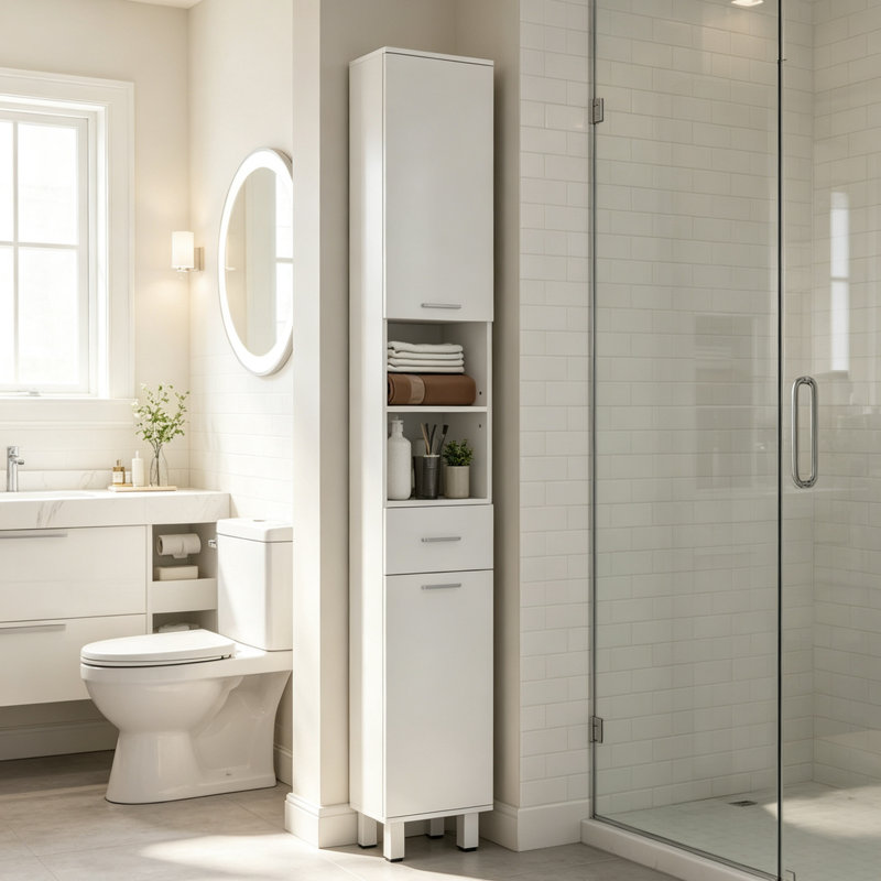 Particle Board Freestanding Bathroom Shelves
