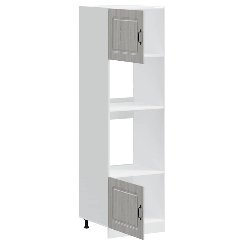 Oven Cabinets 2 Pcs Lucca Engineered Wood, Grey Sonoma