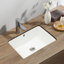 Lavabo de salle de bain rectangulaire en céramique avec trop-plein 11,81 po OUKANING