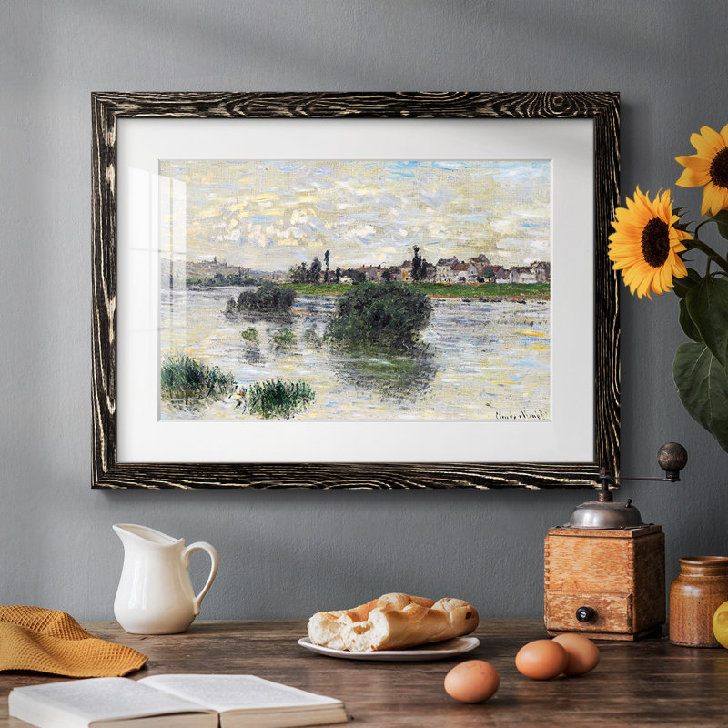 La seine à Lavacourt, 1879, H 18 po x l 26 po, Noir