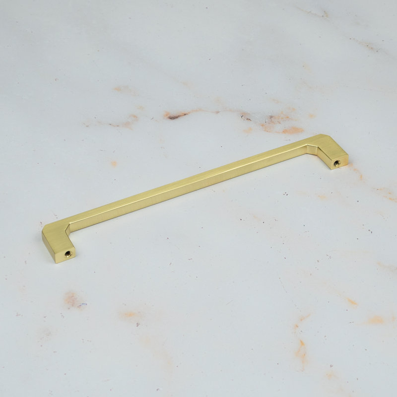 Brushed Brass Angled End D-Bar Handles, 192mm