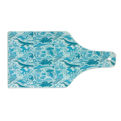 East Urban Home Glass Whales Cutting Board