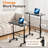 Small Standing Desk Adjustable Height Portable Rolling Desks with Wheels-1322875920
