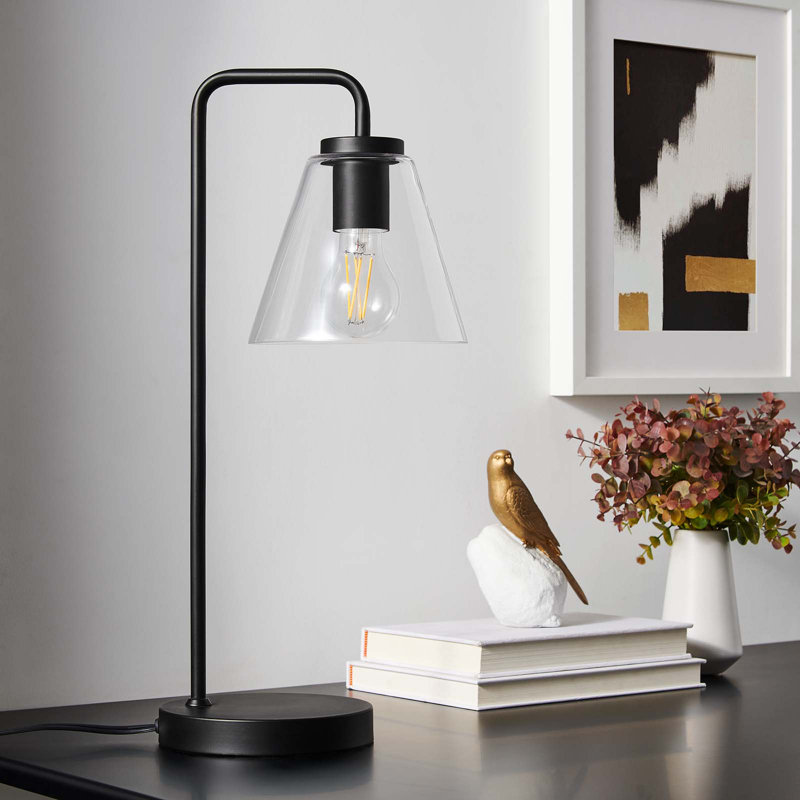 Modway Element Glass Table Lamp, Black
