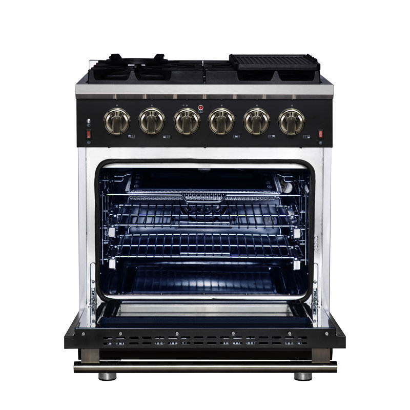 Massimo 30 Freestanding Gas Range, Black
