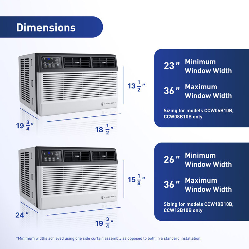 Friedrich Chill Premier 12K BTU White Window Air Conditioner with Heater