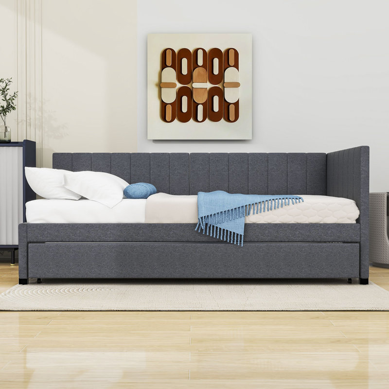 Liddington Upholstered Daybed, Twin, Gray