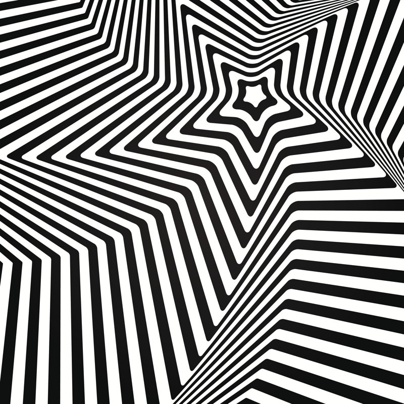 Abstract Optic Illusion - Wrapped Canvas Print, 30cm H x 30cm W x 3.8cm D