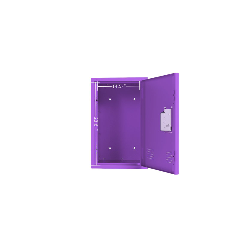Beckinsale Steel Accent Cabinet Storage Cabinet Office Cabinet Office Storage Cabinet Locking Storage Cabinet, Purple
