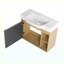 Meuble-lavabo mural 28 po avec lavabo en céramique blanche et porte à fermeture en douceur, emballage KD-1377077131