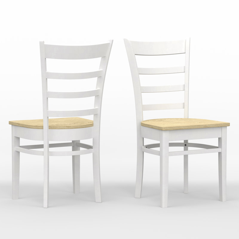 Ercan   17.72'' H Solid Wood Side Chair, White/Natural