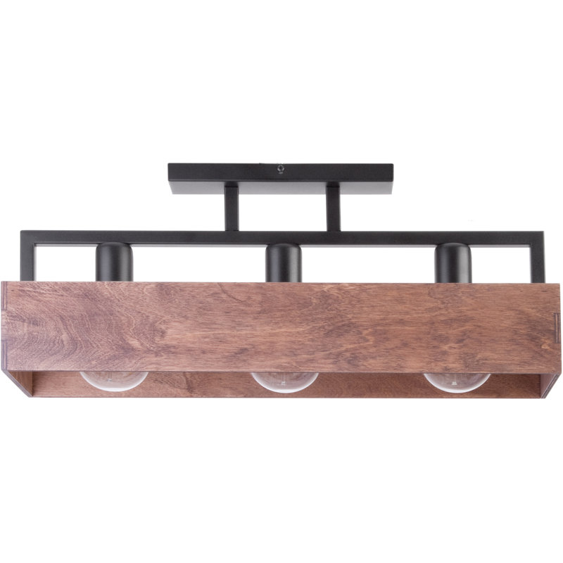 Basile Wood Semi Flush Mount