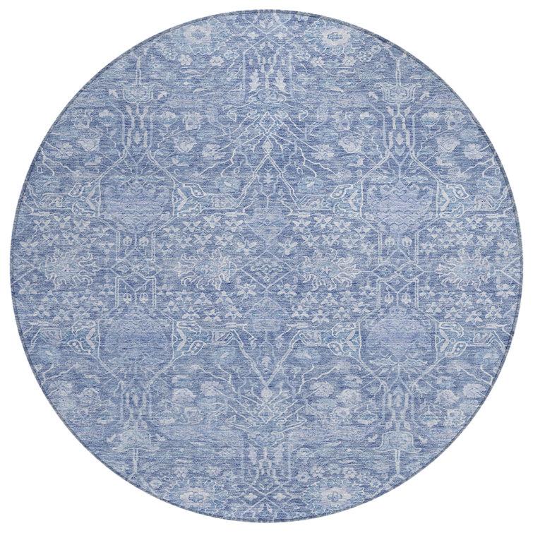 Machine Washable Indoor/Outdoor Chantille ACN1133 Denim Rug