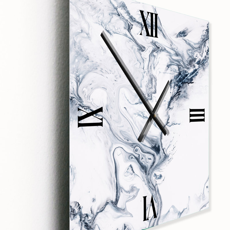 Horloge murale abstraite Marble, Surdimensionné