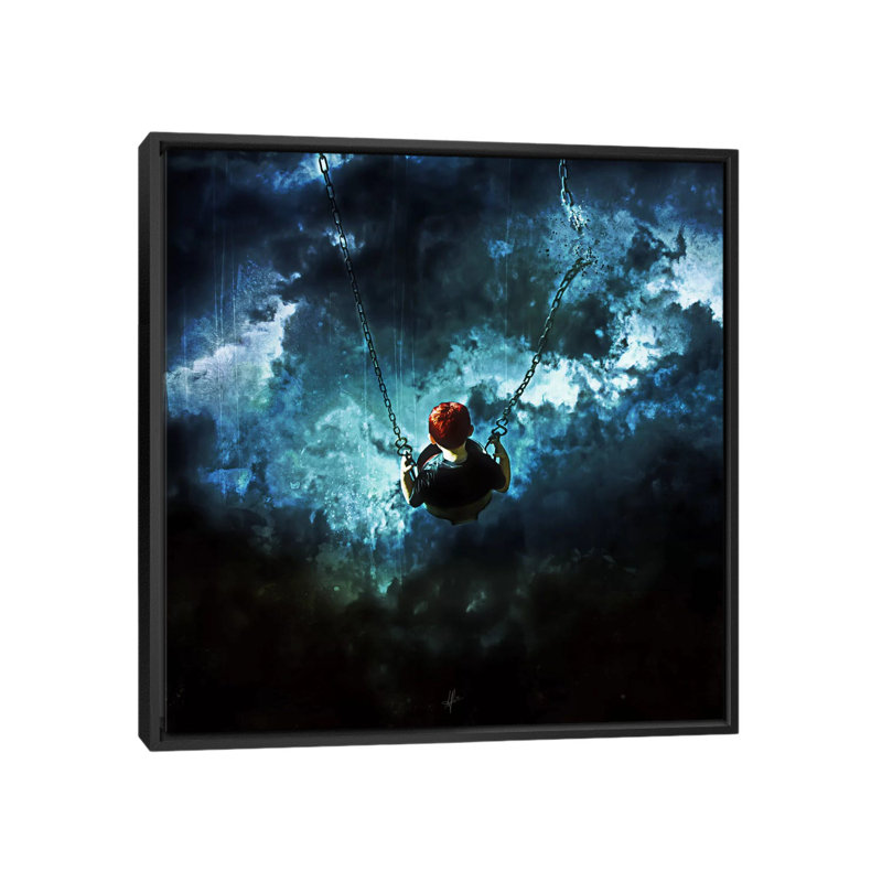« travel is dangereux », reproduction d’impression sur toile, H 5 po x l 18 po x P 18 po, Toile avec cadre noir, Pas de tapis