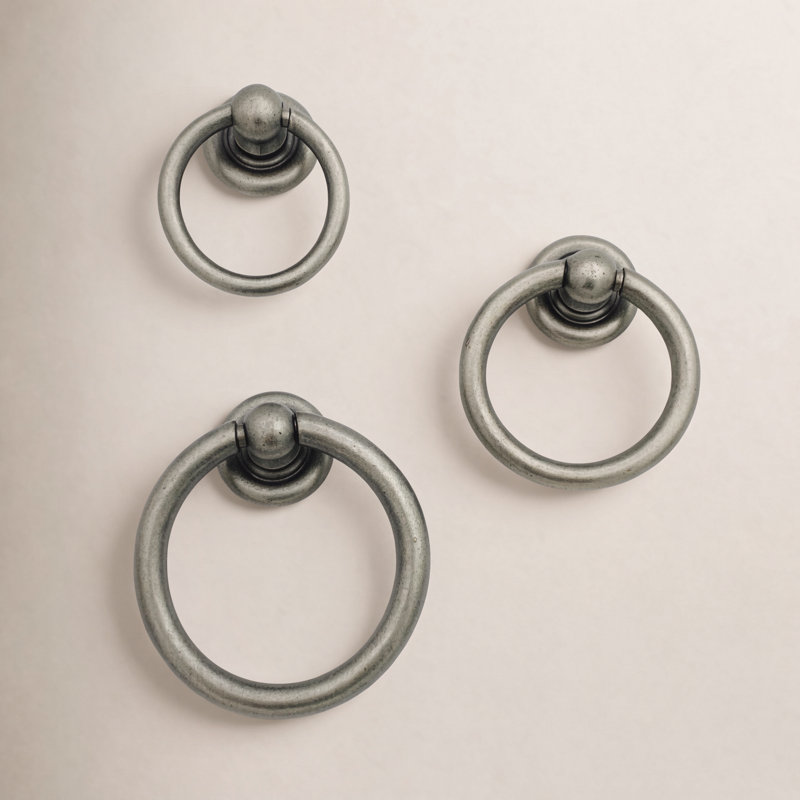 Drawer Small Ring Pull, Antique Silver