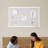White Cork Board with Linen Surface Wall-Mounted Bulletin Board-111217811
