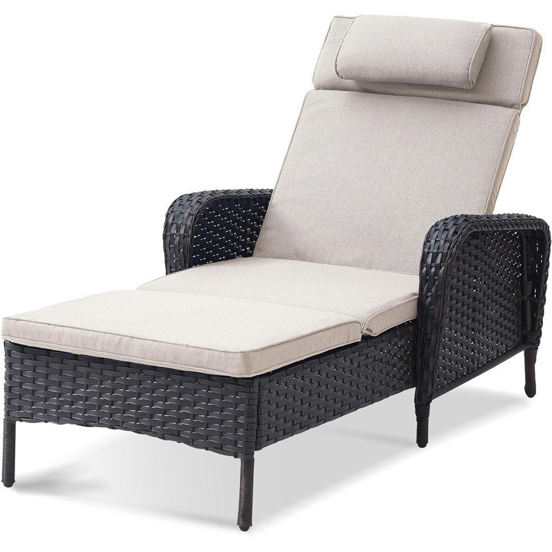 Chaise Lounge Chair Grungis Outdoor Lounge Chairs With 5-Position