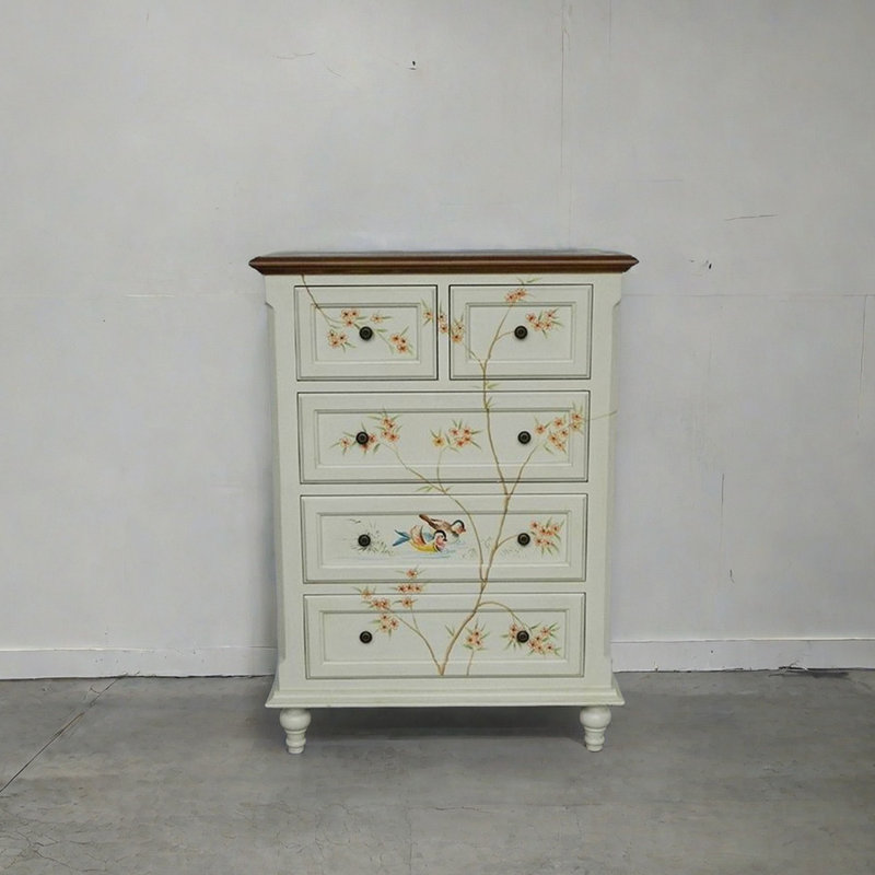 Bedroom storage painted drawer accent chest