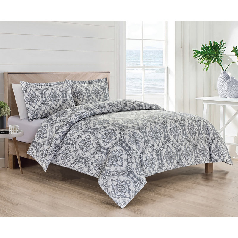 Ensemble d'édredon en duvet synthétique 4 pièces Bibb Home, Édredon très grand et 2 très grandes taies déc